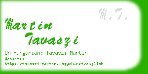 martin tavaszi business card